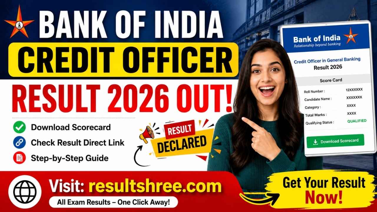 Bank of India Credit Officer Result 2026 OUT – Download Scorecard & Check Result Direct Link (Step-by-Step Guide)