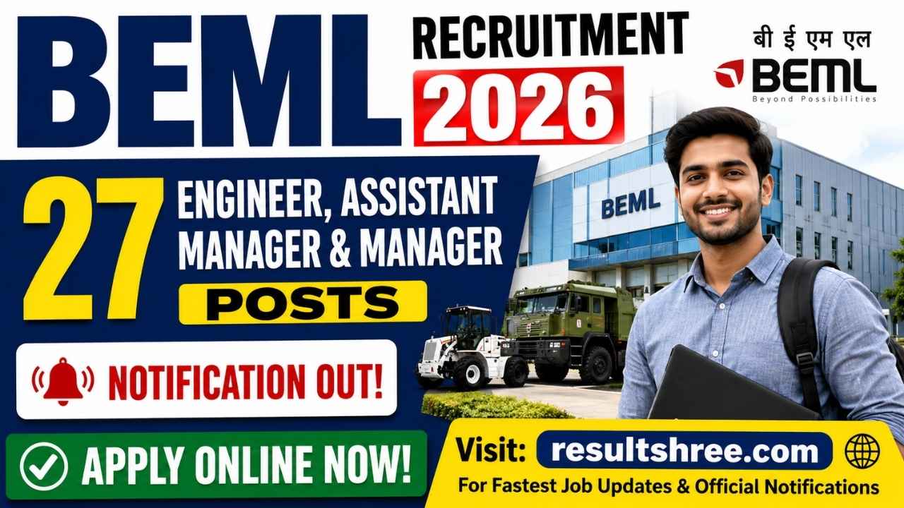BEML Recruitment 2026 Notification Out for 27 Engineer, Assistant Manager and Manager Posts Apply Online at BEML India