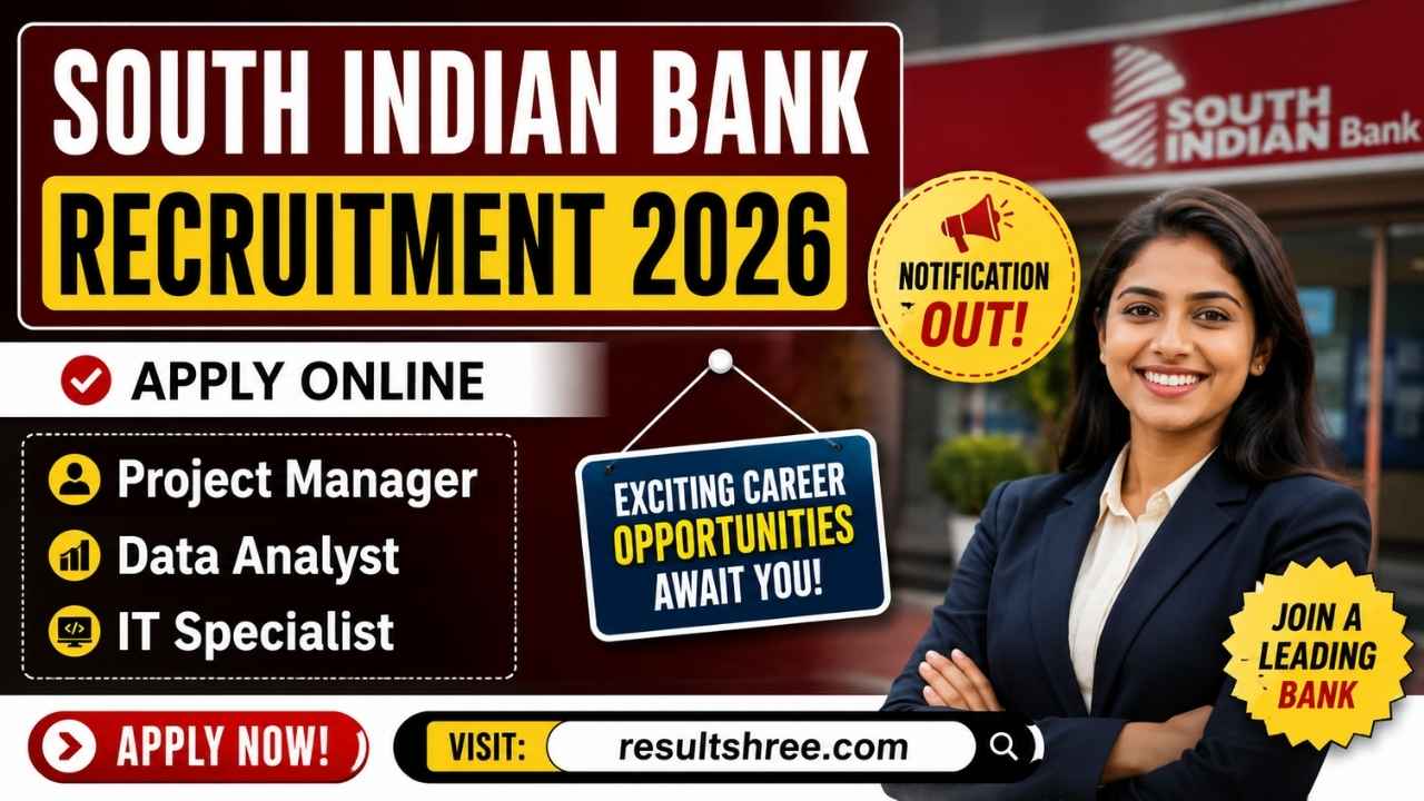 South Indian Bank Recruitment 2026 Notification Out Apply Online for Project Manager, Data Analyst and IT Specialist Posts
