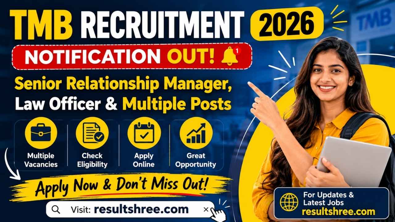 TMB Recruitment 2026 Notification Out for Senior Relationship Manager, Law Officer and Multiple Posts