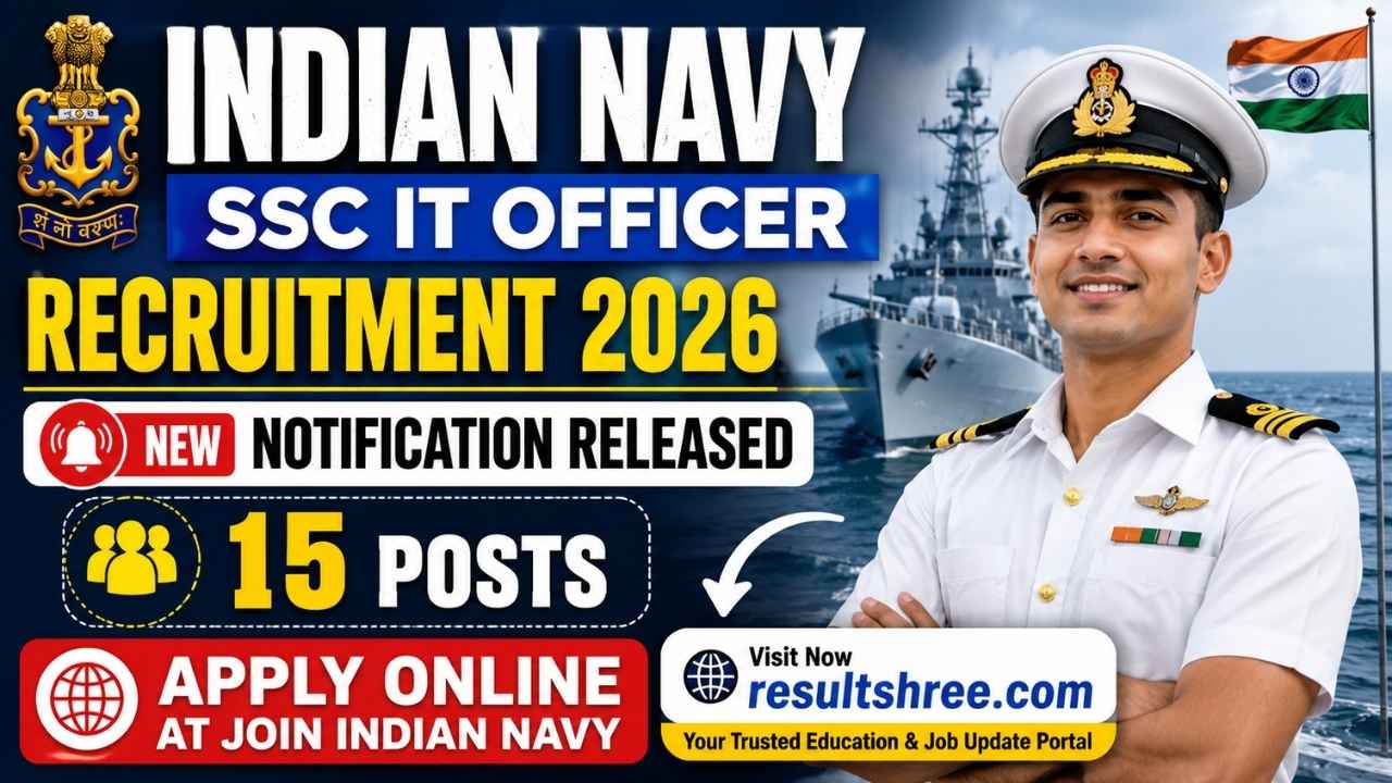 Indian Navy SSC IT Officer Recruitment 2026 Notification Released for 15 Posts Apply Online at Join Indian Navy