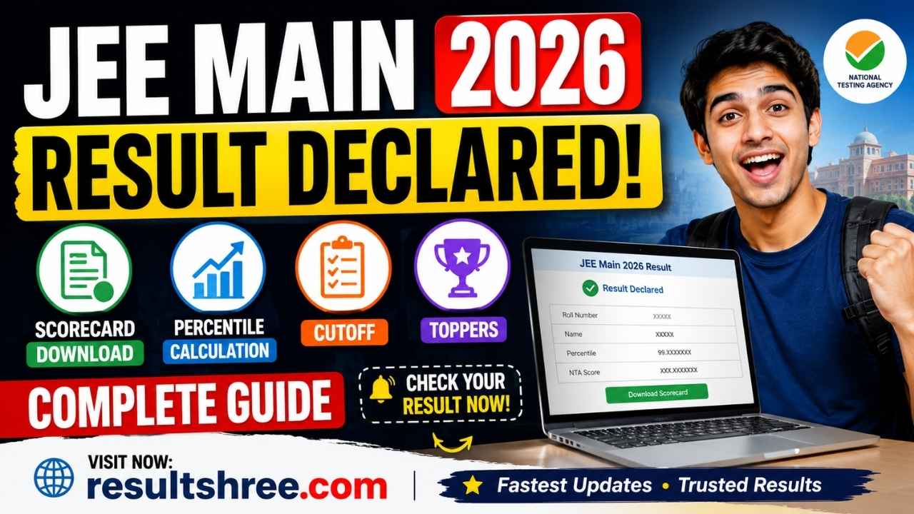 JEE Main 2026 Result Declared: Scorecard Download, Percentile Calculation, Cutoff and Toppers Complete Guide