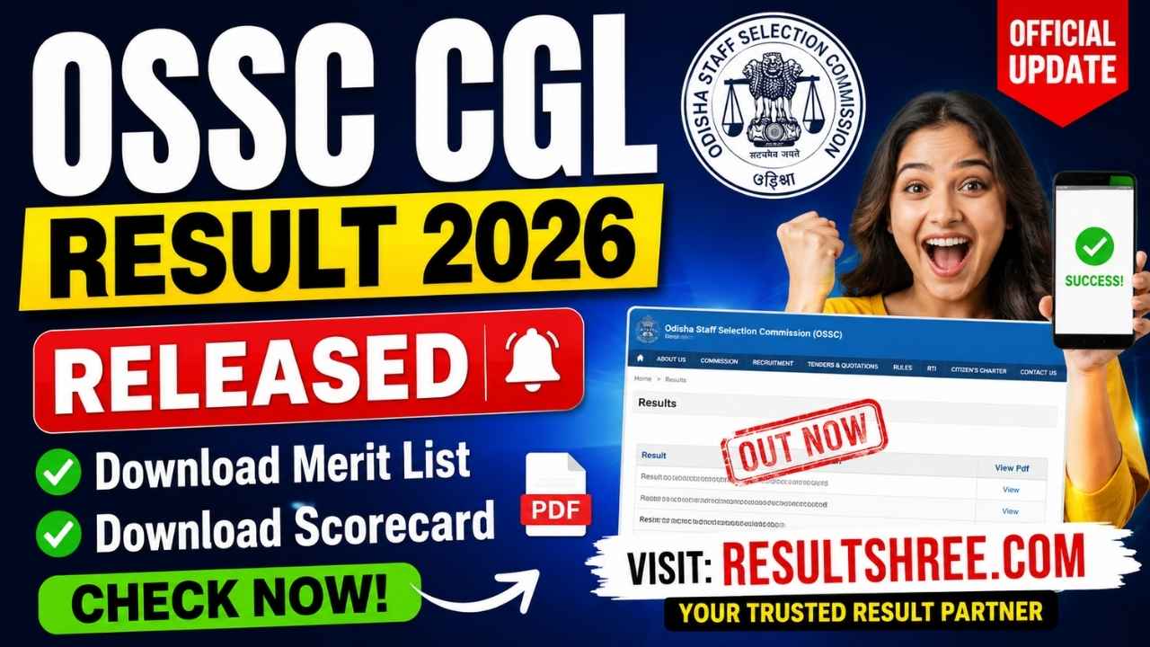 OSSC CGL Result 2026 Released at Official Website, Download Merit List and Scorecard Online