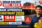Indian Railway RRC SECR Trade Apprentice Recruitment 2026: Apply Online for 1644 Apprentice Posts at SECR Portal