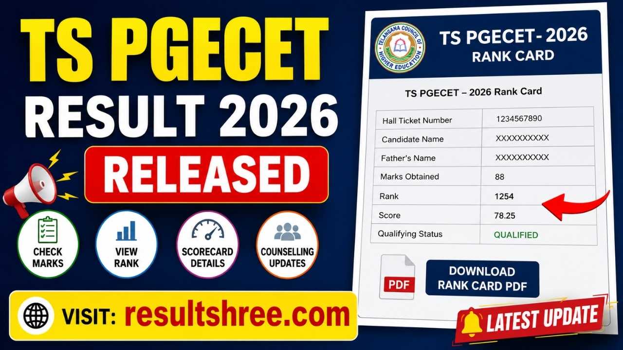 TS PGECET Result 2026 Released: Download Your Rank Card PDF, Check Marks, Rank, Scorecard Details and Counselling Updates at pgecet.tgche.ac.in