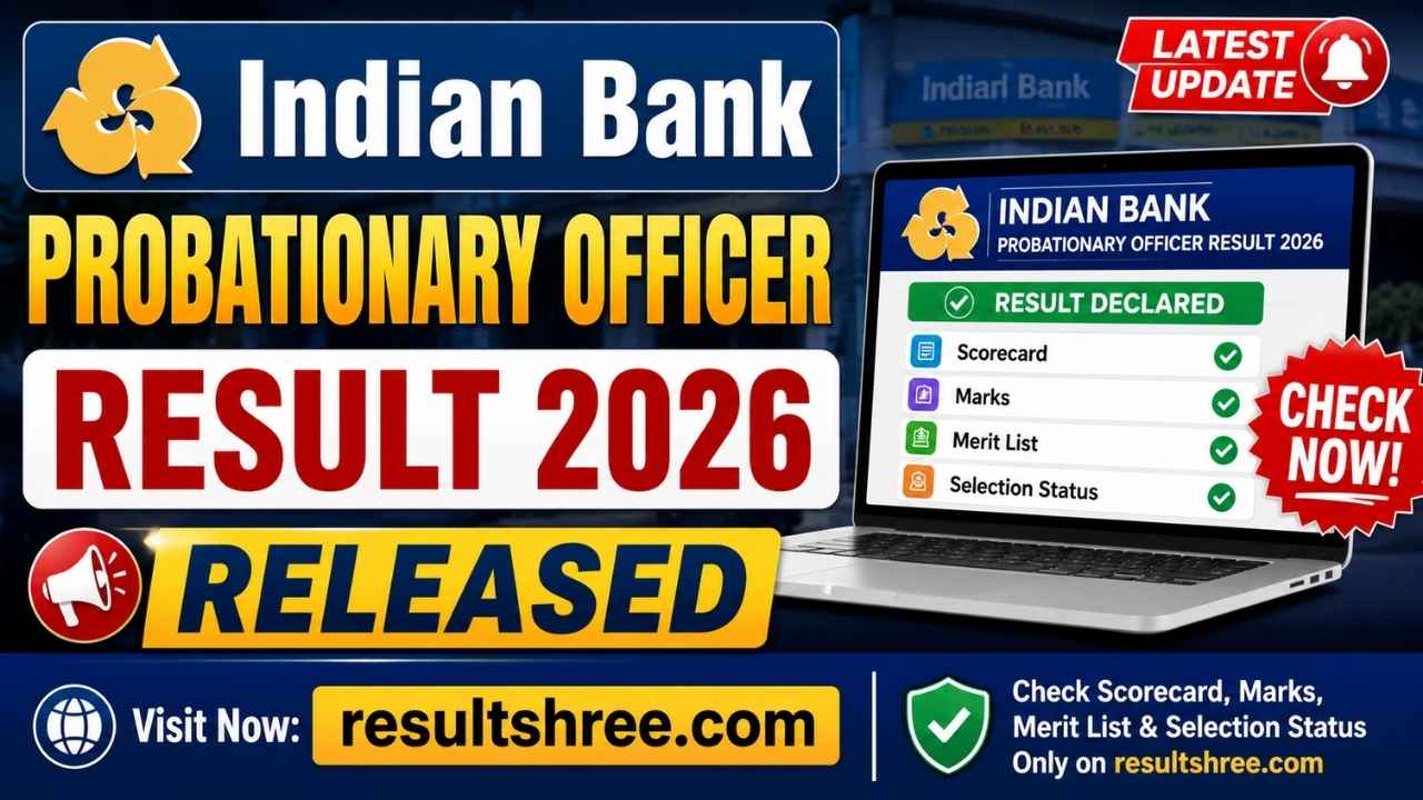 Indian Bank Probationary Officer Result 2026 Released Online: Download Scorecard, Check Marks, Merit List, Cut Off and Selection Status at indianbank.in