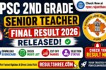 RPSC 2nd Grade Senior Teacher Final Result 2026 Released: Download Scorecard, Check Merit List, Cut Off Marks & Selection Status at rpsc.rajasthan.gov.in