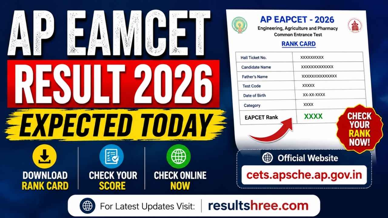 AP EAMCET Result 2026 Expected Today: Direct Rank Card Download Link, Qualifying Marks, Rank Calculation and Counselling Updates