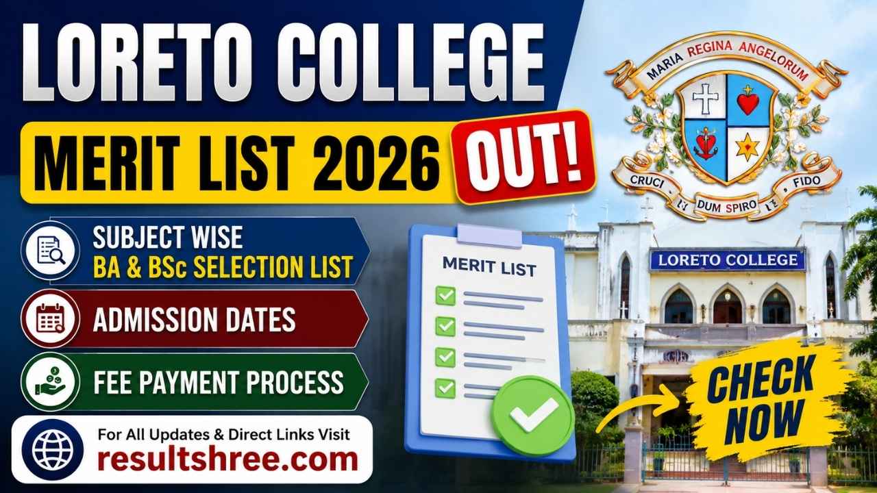 Loreto College Merit List 2026 Out: Check Subject Wise BA and BSc Selection List, Admission Dates and Fee Payment Process