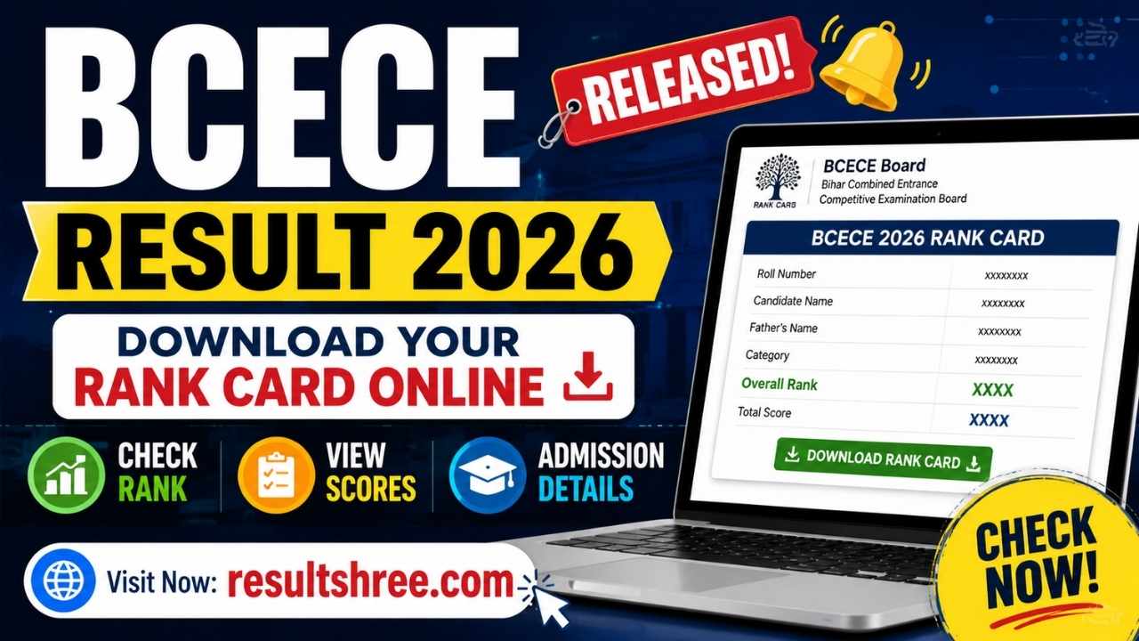 BCECE Result 2026 Released: Download Rank Card Online, Check Rank, Score, and Counseling Details