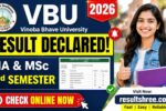 VBU Result 2026 Declared – Check MA and MSc 3rd Semester Results Online at vbu.ac.in with Direct Link and Easy Download Steps