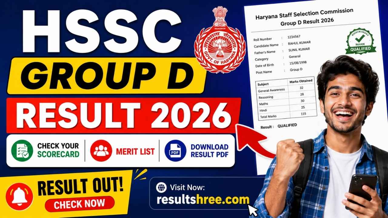 HSSC Group D Result 2026 Released: Download Merit List PDF, Check Additional Result for 3007 Posts