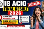 IB ACIO Final Result 2026 Released: Download Merit List PDF, Check Selected Candidates List at MHA