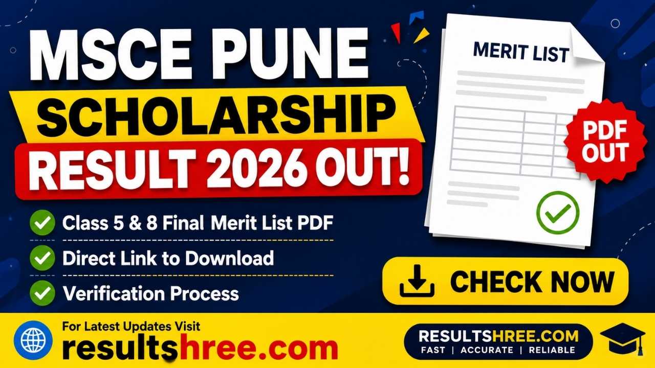 MSCE Pune Scholarship Result 2026 Out: Check Class 5 and 8 Final Merit List PDF, Direct Link, Verification Process