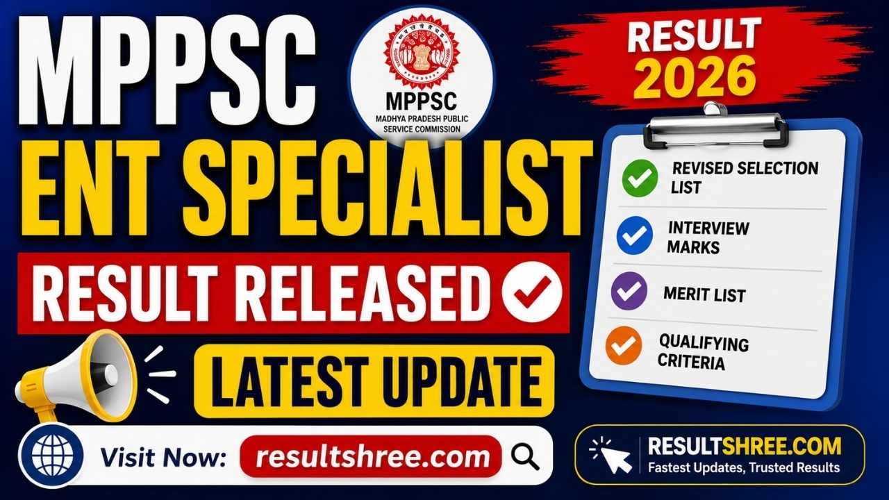 MPPSC ENT Specialist Result 2026 Released: Revised Selection List, Interview Marks, Merit List and Qualifying Criteria